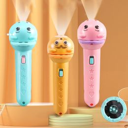 LED Light Sticks Flashlight Projector for Kids Baby Sleeping Story Book Torch Lamp Toy Early Education Holiday Christmas Gift Up 230605