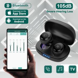 Other Health Beauty Items Bluetooth Hearing Aids Rechargeable Aid Wireless Mini APP Adjustable Sound Amplifier Invisible Mobile Phones Audifonos 230605