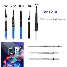 Soldeerijzers AIXUN MX Soldering Iron Handle C210 C115 Tips 936 T12 C245 Solder Station Heating Element Parts T3B T3A K Head JCID JBC DIY Kit