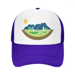 Ball Caps Mountains Island Mesh Cap Fashion Hats Man Cool Baseball Adult Mountain Music Mount Humor Land Fun Ny