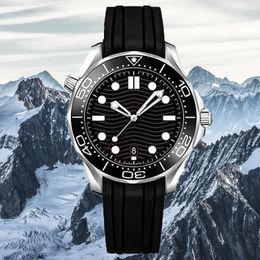 Top Free designer watches 41MM Automatic Mechanical Mens Watches Watch Black With Stainless Steel Bracelet Rotatable Bezel Transparent Luxurious watch dhgate