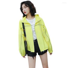 Racing Jackets Sun Protection Clothing Women's Thin Section Solid Color Summer Riding Skin Windbreaker Korea Ins Short