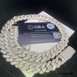 Horizon Iced Out Pass Diamond Tester Vvs Moissanite Jewellery Necklace Bracelet Women 10mm Cuban Link Chain ss
