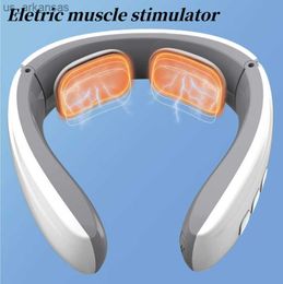 Body Massagers Eletric Muscle Stimulator Tens Neck Massager Muscle Massager Portable Cervical Massager Physiotherapy Tens Relax L230523