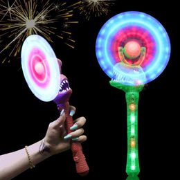 LED Light Sticks Lightup Windmill Creative Ecofriendly Dinosaur Flashing Swiveling Indoor Outdoor Glow Toy for Kids 230605