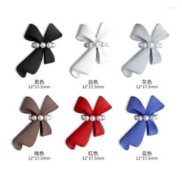 Nail Art Decorations 10pcs Latest Alloy Spray Painting Pearl Bow Ornament Fairy Bowtie Frosted Texture Decoration