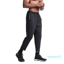 lu Men Jogger Long Pants Sport Yoga Outfit Gym Pockets Sweatpants Jogging Pants Mens Casual Elastic Waist Fitness Size M-2XL