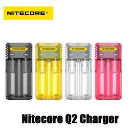 100% Original Nitecore Q2 2A Charger Digicharger Fast Intelligent Dual 2 Bay Slots Charge for IMR 18650 18350 26650 16340 20700 Li-ion Battery VS UI2 UM2 D2 SC2 I2