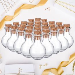 Storage Bottles 10pcs Clear Mini Glass Message Vials Jars Cork Stopper Vial Wishing Drift Bottle Container Decoration Crafts