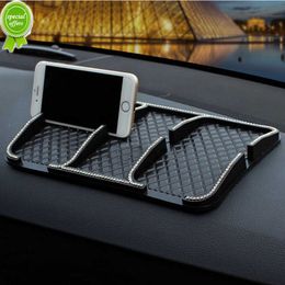 New Diamond Anti Slip Mat PVC with Crystal Non-Slip Pad Multi-function Car Phone Holder Silicone Dash Board Keys Perfume Pad Sticky