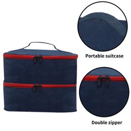 Guns Nail Polish Storage Bag Large Handbag Carrying Case for Perfume Essential Oil Doublelayer Lipstick Organizer Box Holder