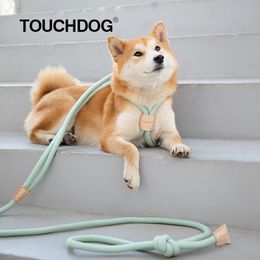 Leashes Pet dualpurpose integrated round rope dog leash dog leash dog chest vest dog leash