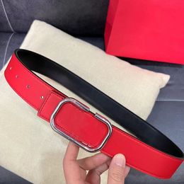 2023 Business letter fashion leather with box casual belt men's and women's luxury belt buckle