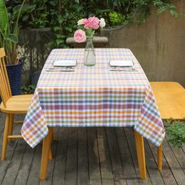 Table Cloth Colour Plaid Table Cloth Rectangular for Table Modern Home Decorative Dinning Table Cover Red R230605