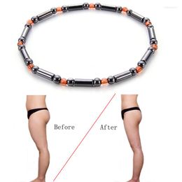 Anklets Acrylic Beads Magnetic Healthcare Weight Loss Slimming For Women Black Anklet Leg Bracelet Handmade Bohemian Jewelry
