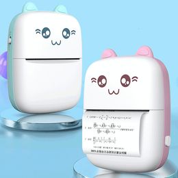 Intelligence toys Mini Label Printer Thermal Portable Printers Stickers Paper Wireless Printers children girft 230603