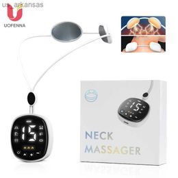 Neck Massager for Pain Relief Portable Rechargeable Massage for Neck Cervical Spine Relaxation EMS Micro Current Pulse L230523