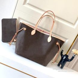 Wholesale Designer Quality Woman bag Handbag Women shoulder bags serial number date code tote classic shopping flower letters checked damier with pouch