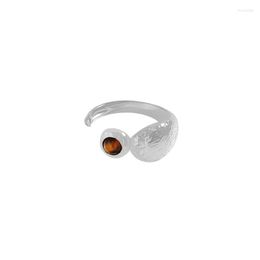 Cluster Rings Small And Luxury Design Versatile Geometric Arc Opal Ring 925 Sterling Silver Women's