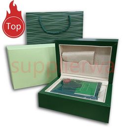 Watchs Cases Luxury Perpetual Green Watch Box Wood Boxes For 116660 126600 126710 126711 116500 116610 ROLEX Watches Accessories C2240