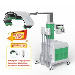 2023 Newest Slimming Cold 10d laser Maxlipo Master Machine And Cryo 2in1 Vertical 532nm Green Light 10 Laser Body Shape Machine