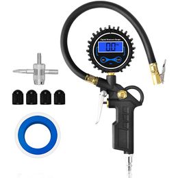 Hulpmiddelen Digital Tire Inflator with Pressure Gauge 200 PSI Air Chuck and Compressor Accessories European Style Quick Connect Coupler