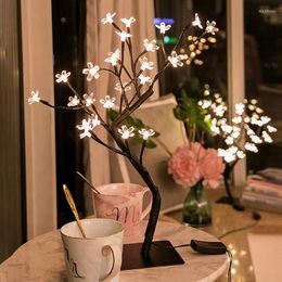 Table Lamps 36/48 LED Decor Desk Lamp Artificial Tree USB Atmosphere For Holiday Wedding Party Decoration Bedroom Bedside