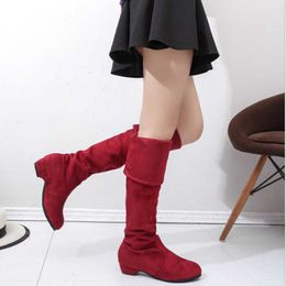 Boots Winter Boots Flocking Mid-Calf Snow Boots Female Warm Fur Plush Botas Mujer Ladies Martins Sock Boots Z0605