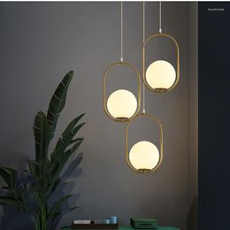 Pendant Lamps Gold Light Industrial Glass Iron Bubble Adjustable Lights Vintage Lighting Ball