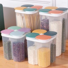 Storage Bottles Cereals Box Plastic Sealed Jar For Grain Noodle Transparent Food Keep Fresh Waterproof Container Multigrain Tea