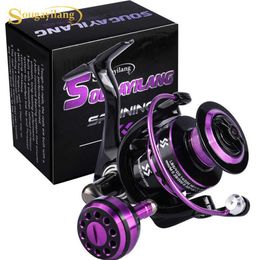 Sougayilang Fishing Spinning Reel Metal Spool 5 01 12 1BB Ball Bearings Carp Fishing Reel 2000-5000 Metal Line Cup Sea Tackle H10278C