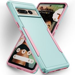 Fashion Dual Colors Designer Cell Phone Cases For Google Pixel 6 6A 7 7A 8 Pro Heavy Duty Hybrid PC TPU 2 in 1 Shockproof Phone Case Back Cover Shell