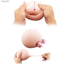 Decompression Toy 400g Realistic Sexy Boobs Doll Pocket Size Soft Breast Ball with Vagina Male Masturbator Fake Chest Adult Supplies Sex Masturbators Cup Sex Robot