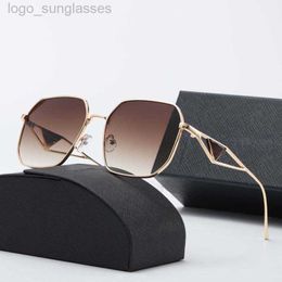 Sunglasses Designer Sunglass 2023 New classic polarized female luxury brand alloy metal polarized HD tempered glass lens retro glasses