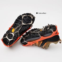 Mountaineering Crampons 13 Teeth Gripper Spikes Anti-slip Outdoor Ice Snow Shoes Cover Climbing Crampons Travelling Easy Carrying Portable Parts 230603