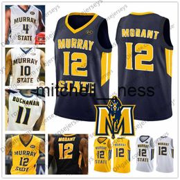 Mit8 Custom Murray State Racers Basketball Navy Blue Yellow White Any Name Number 12 Ja Morant 11 Shaq Buchanan Men Youth Kid Jersey S-4XL