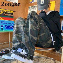 Pants Zongke Camo Cargo Pants Men Trousers Fashion Chinese Size 3XL Streetwear Men Pants Camouflage 2023 Spring New Arrivals