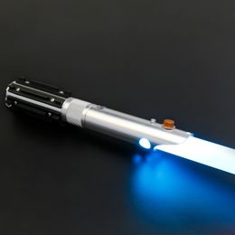 LED Light Sticks TXQSABER Anakin Lightsaber Smooth Swing Laser Sword 12 Colours Changing Metal Handle With 10 Soundfonts Cosplay Children Toys 230605