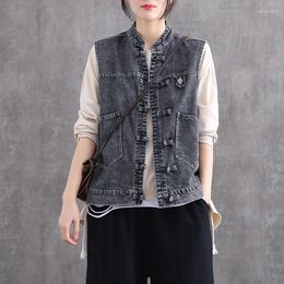 Ethnic Clothing Oriental Style Enthic Sleeveless Shirt Online Chinese Store Vintage Female Ladies Tops 10007
