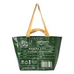5pcs Shopping Bags Women Nylon Large Capacity Letter Priting Waterproof Protable Handbag Mix Colour