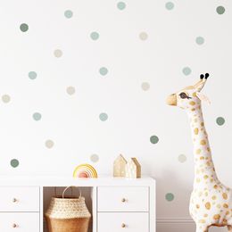 Boho Decor Polka Dot Wall Stickers Are Suitable for Girls' Bedroom Wall Stickers for Bohemian Rainbow Kids Room Decorations