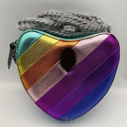 Eagle head shoulder bags designer handbags woman black trendy hip hop leather sac sewn stripe rainbow cross body lady bags nice looking XB003 C23