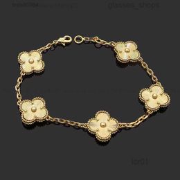 Luxury Designer Link Chain Bracelet Cleef Clover Womens Fashion 18k Gold Bracelets Jewellery U6 16xw9zewf