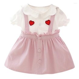 Girl Dresses Baby Girls Dress Summer Sleeve Born Infant Cotton Love Toddler For 0-2T