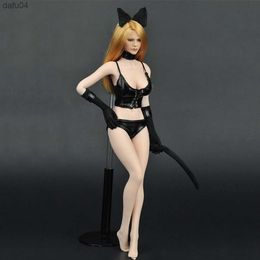 1/6 Scale Sexy Cat Girl Costume Clothing Set Black Sexy Catwomen for 12" Female Action Figure L230522