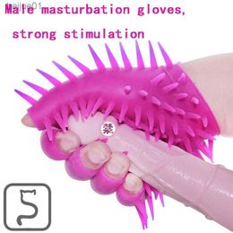 Beauty Items Spike sexy Gloves for Male Masturbation Erotic Finger Vibrator Couples Products Adult Toys Tools Man L230518