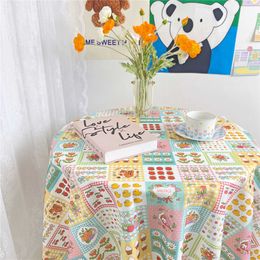 Table Cloth Style Flower Print Table Cloth Coffee Table Dining Cover Dining Table Cushion Tea Table Picnic Cloth R230605