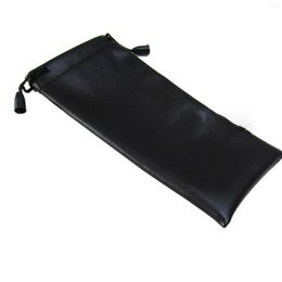 Waterproof Drawstring 1/5/10pcs Leather Glasses Bag PU 9 18cm Black Soft Pouch Hangable Storage For Eyeswear