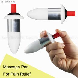 Portable Acupuncture Point Massage Pen Pain Relief Laser Therapy Electronic Meridian Energy Pen Head Back Neck Leg Body Massager L230523