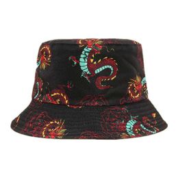 Wide Brim Hats LDSLYJR 2021 Personalized Snake Pattern Bucket Fisherman Outdoor Travel Men's and Women's Sun Hat 87 G230603